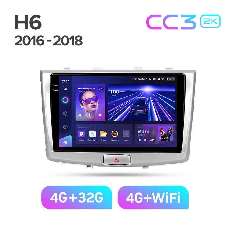 Магнитола TEYES HAVAL H6 2016-2018 г CC3 2K 432ГБ 3489000₽