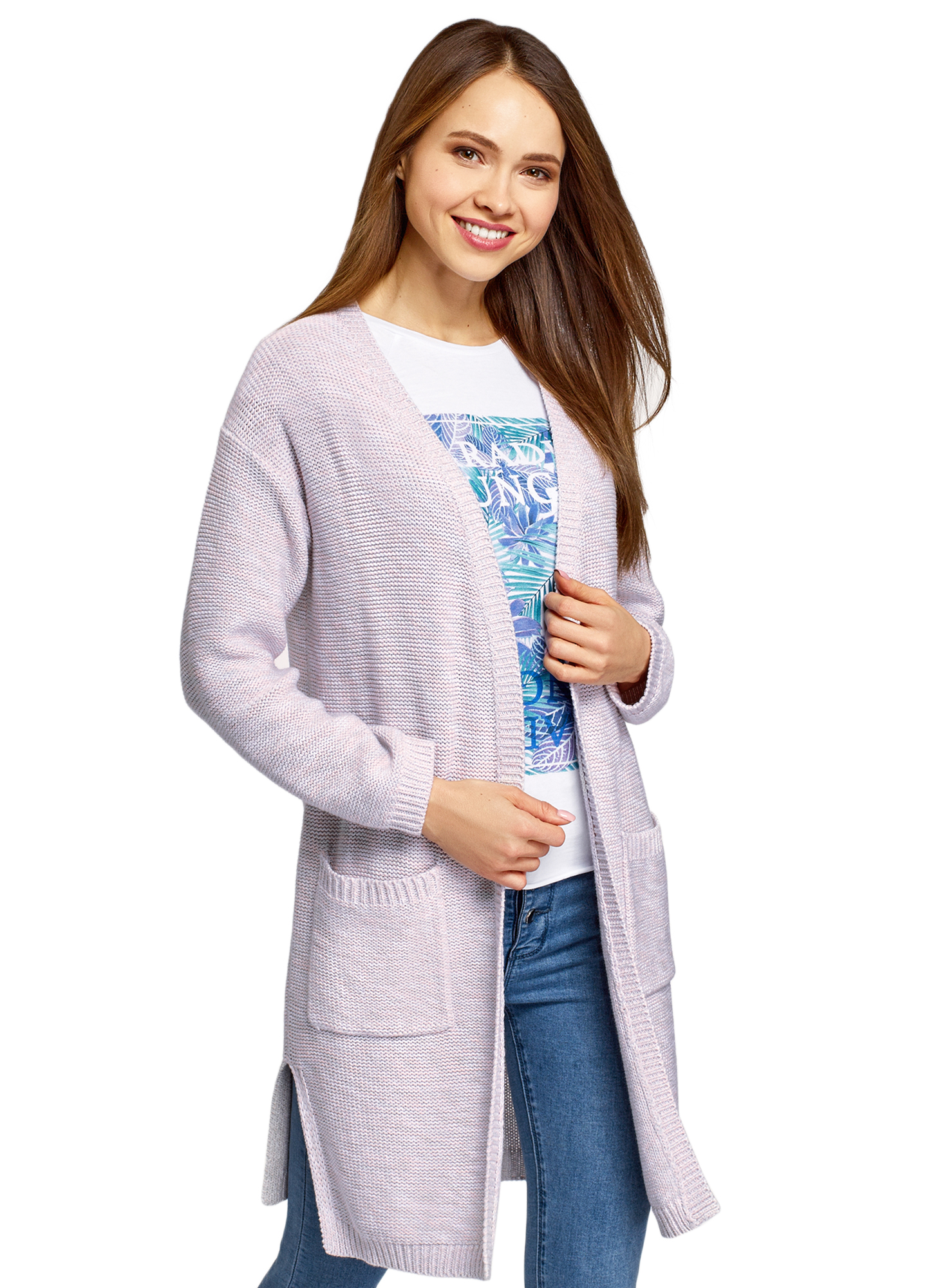 

Кардиган женский oodji 63205246 розовый L, 63205246