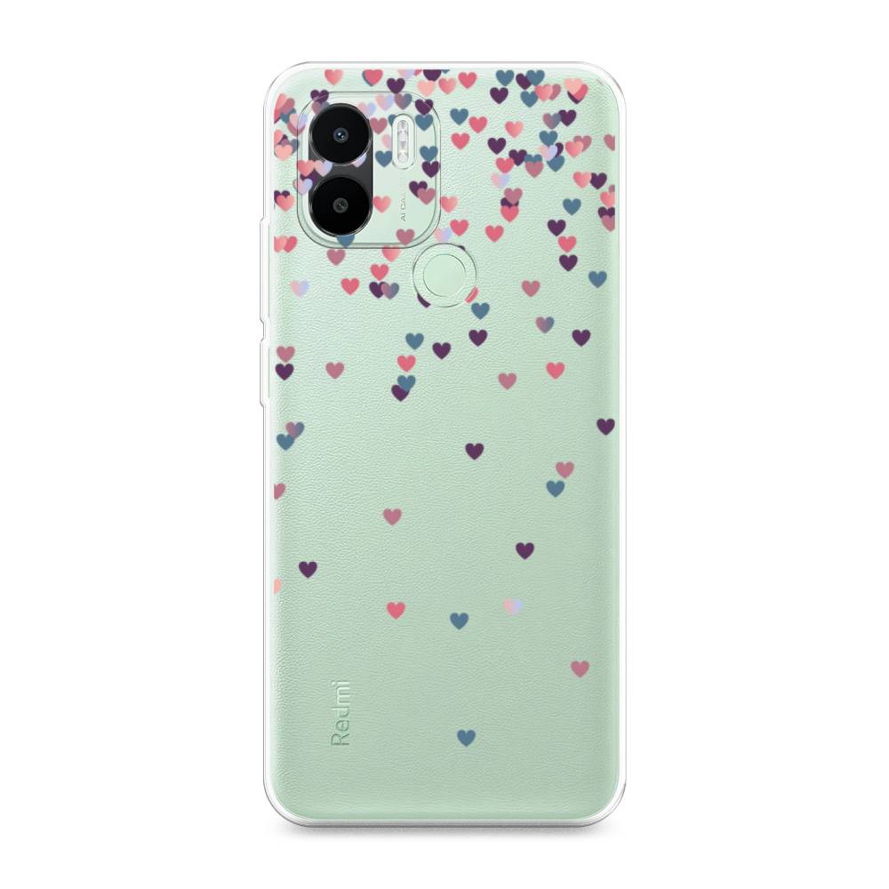 

Чехол на Redmi A1+ "Посыпка сердечки", Розовый;фиолетовый, 316750-3
