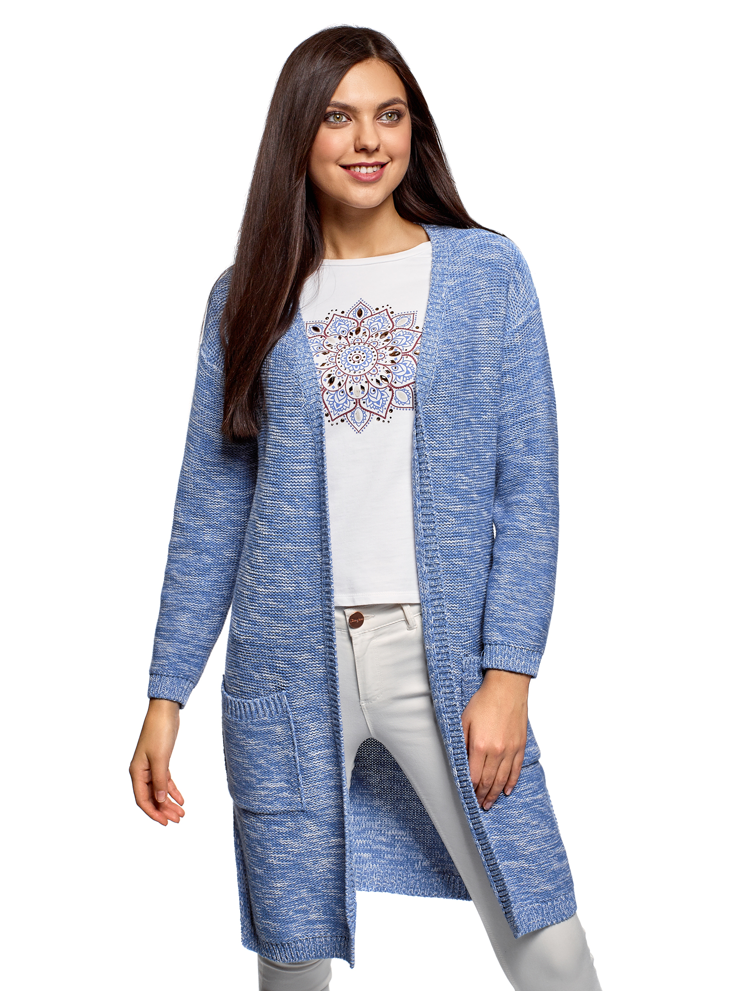 

Кардиган женский oodji 63205246 синий S, 63205246