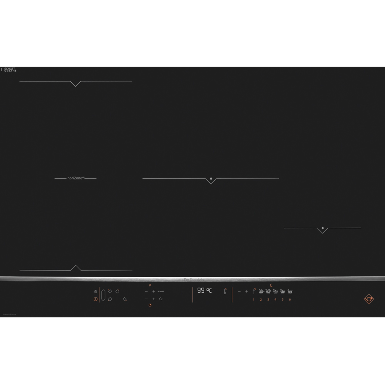 Встраиваемая варочная панель индукционная De Dietrich DPI7884XT черный
