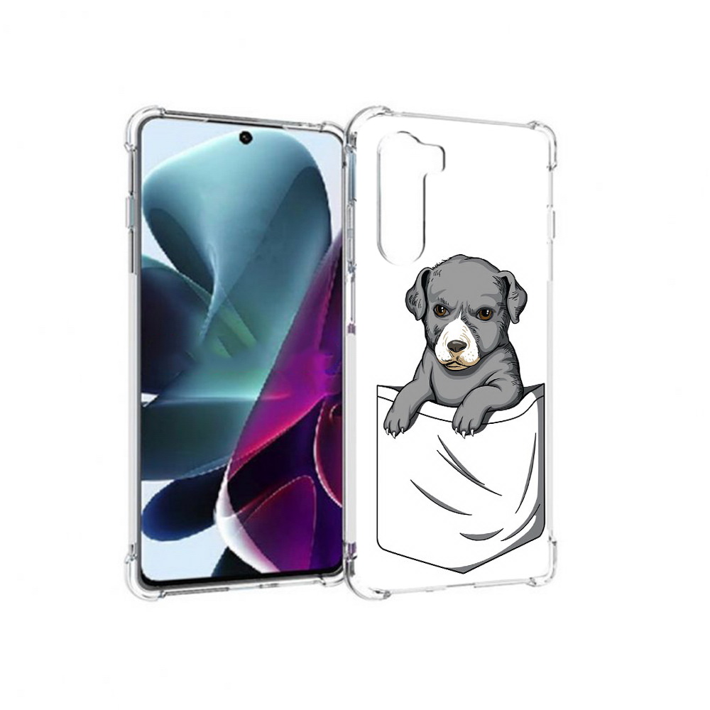 

Чехол MyPads Tocco для Motorola Moto G200 собачка в кармане (PT227076.355.611), Прозрачный, Tocco