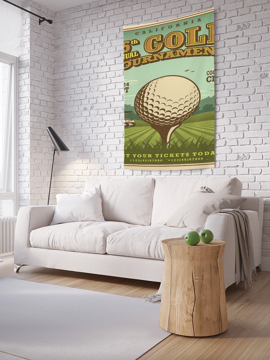 

Вертикальное фотопанно на стену JoyArty Приглашение на игру в гольф 150x200 см, Приглашение на игру в гольф