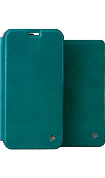 Чехол-книжка + обложка на паспорт FashionTouch для Honor 8X, полиуретан, бирюзовый