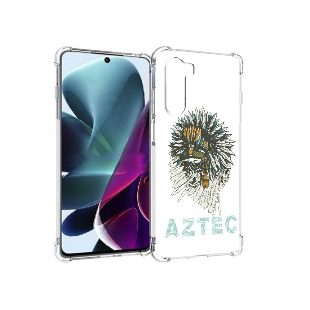 

Чехол MyPads Tocco для Motorola Moto G200 скелет индеец (PT227076.355.602), Прозрачный, Tocco