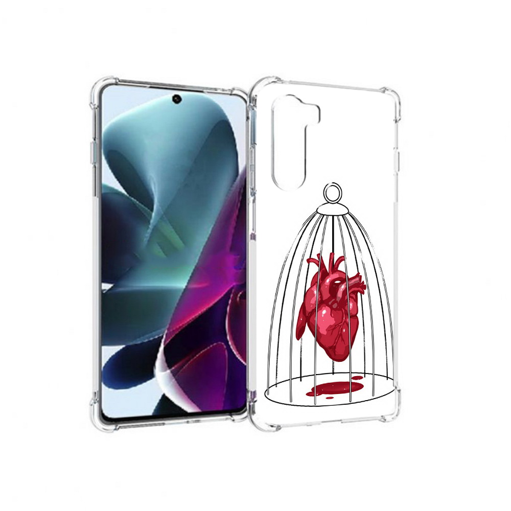 

Чехол MyPads Tocco для Motorola Moto G200 сердце в клетке (PT227076.355.597), Прозрачный, Tocco