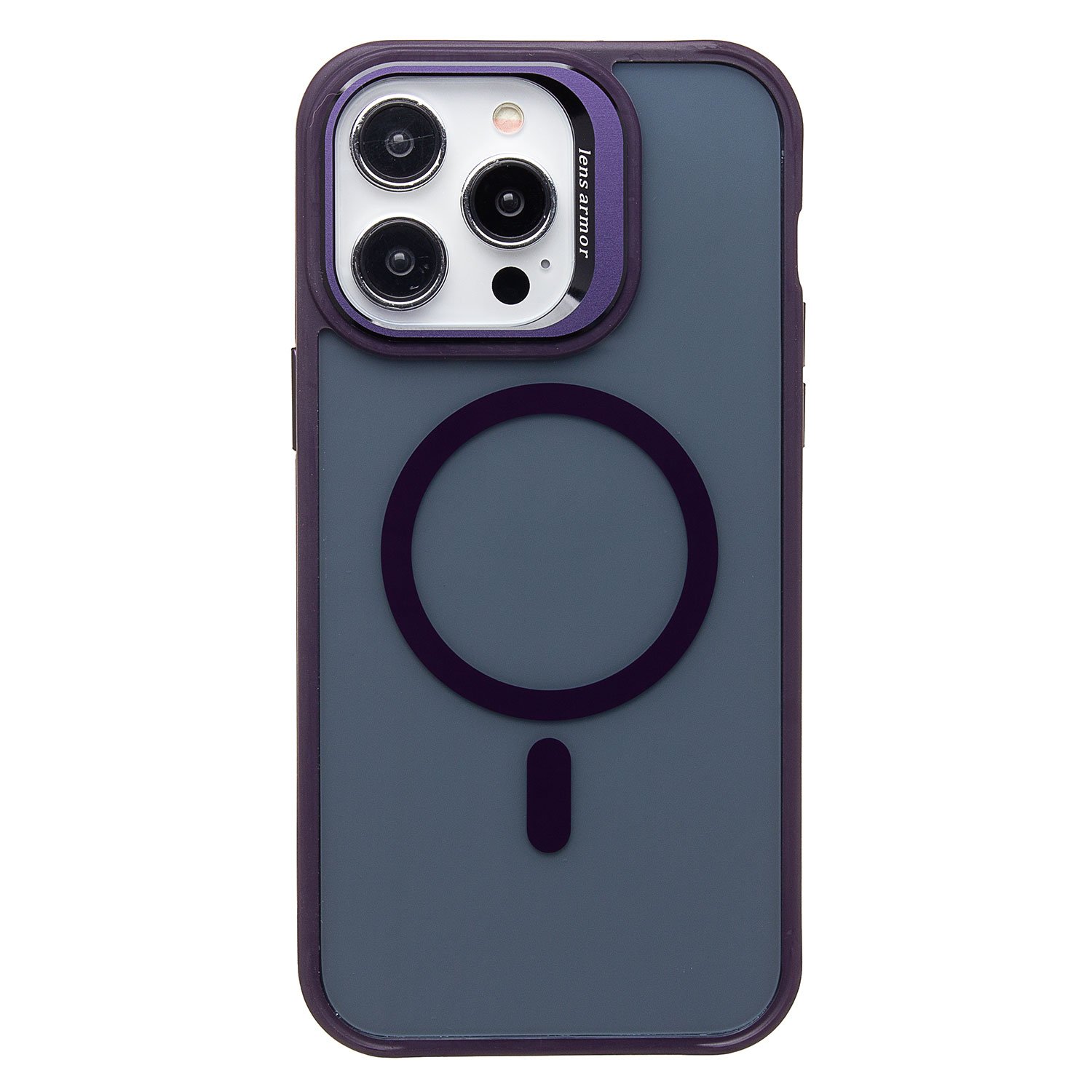 

Чехол для iPhone 14 Pro Max силиконовый MagSafe 6 <темно-фиолетовый>