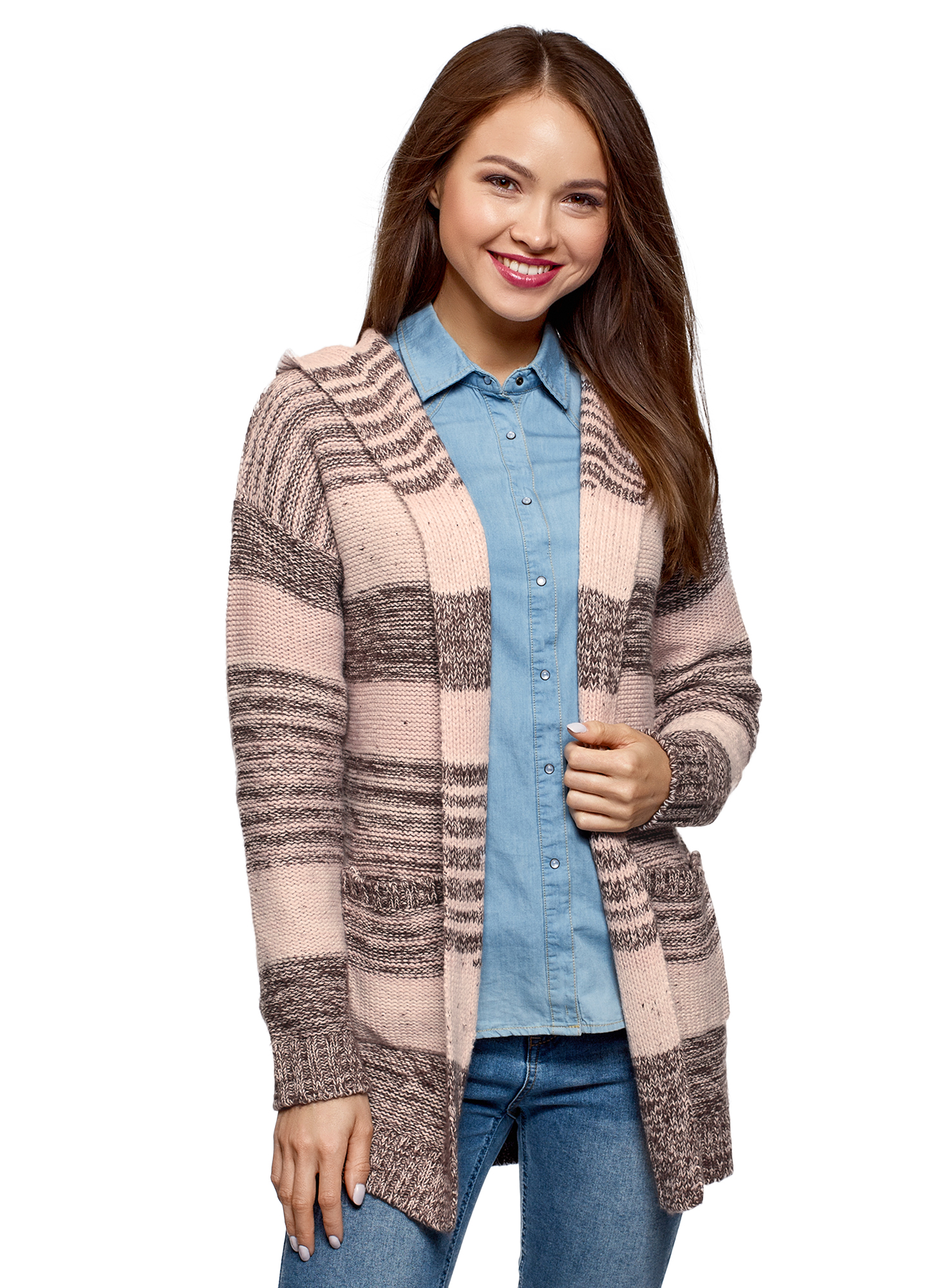 

Кардиган женский oodji 63205244 розовый S, 63205244