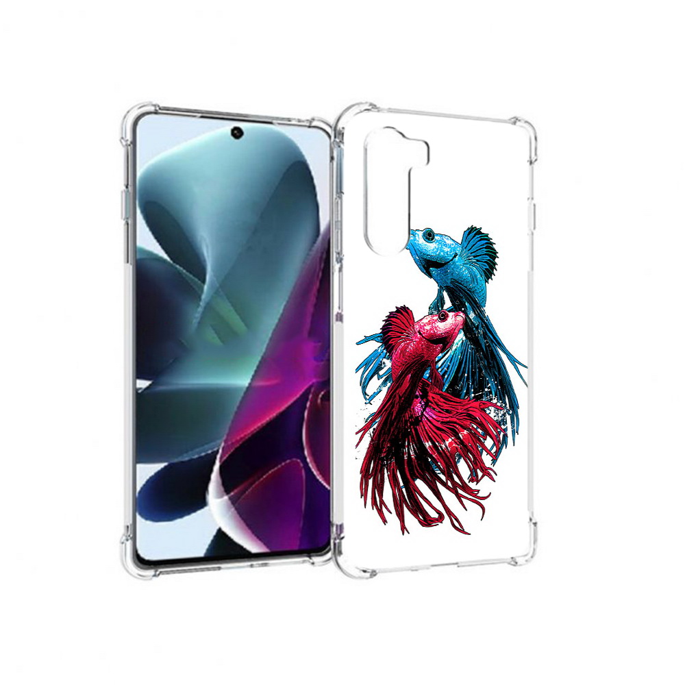 

Чехол MyPads Tocco для Motorola Moto G200 рыбы петушки (PT227076.355.592), Прозрачный, Tocco