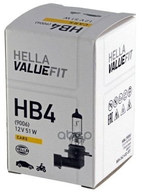 

Лампа Накаливания Valuefit Hb4 12v 51 (55w) P 22d HELLA арт. 8gh242632-201