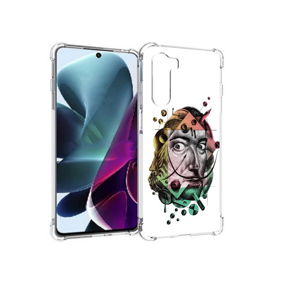 

Чехол MyPads Tocco для Motorola Moto G200 разноцветное лицо абстракция (PT227076.355.570), Прозрачный, Tocco