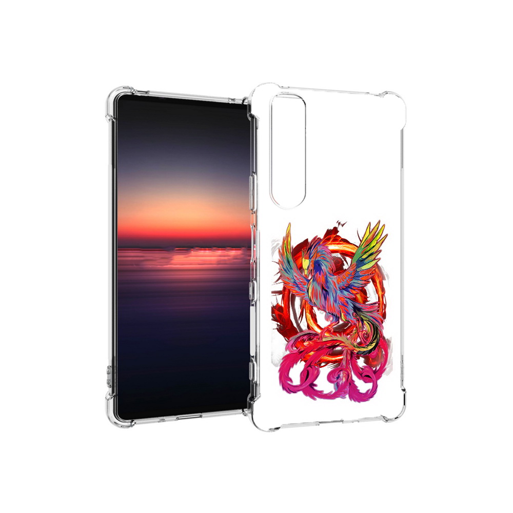 

Чехол MyPads Tocco для Sony Xperia 1 III красочный феникс (PT162368.229.414), Прозрачный, Tocco