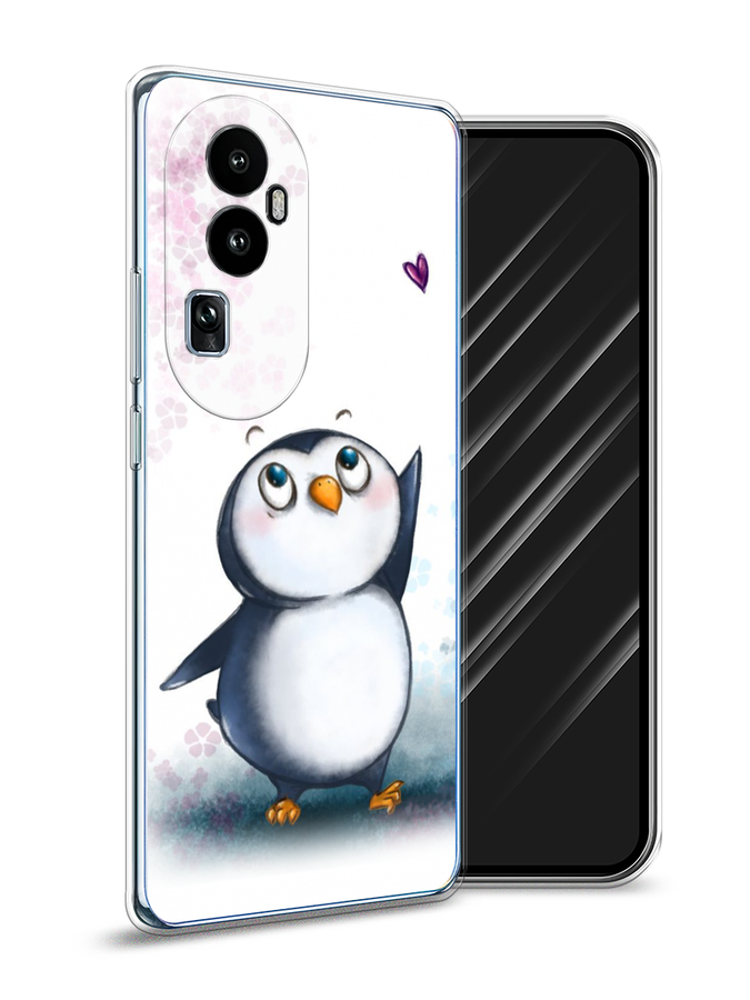 

Чехол Awog на Oppo Reno 10 "Пингвин и сердечко", Белый, 2514550-1