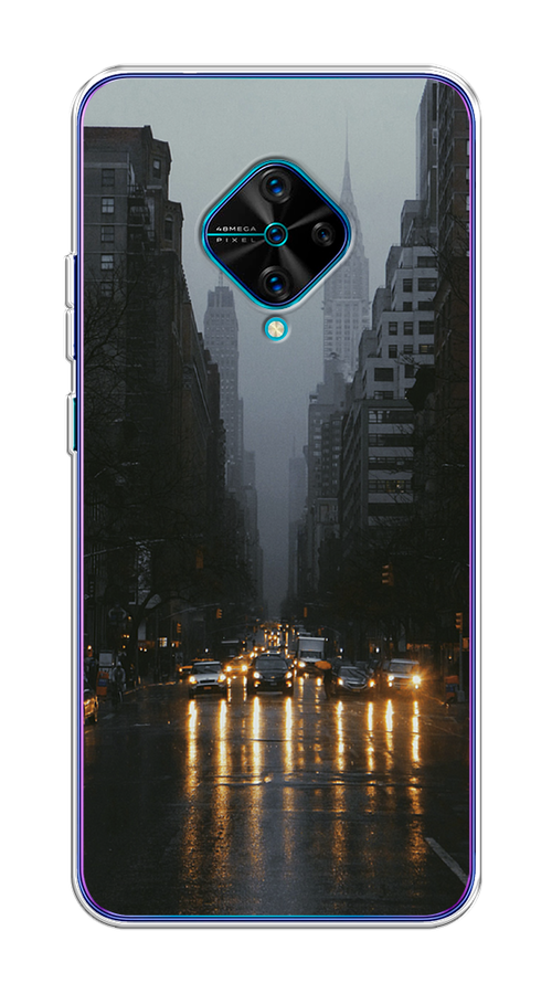 

Чехол на Vivo V17/Y9s "Дождливый Нью Йорк", Черный;серый, 261550-1