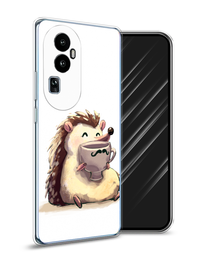 

Чехол Awog на Oppo Reno 10 "Еж кофеман", Белый;коричневый;бежевый, 2514550-10