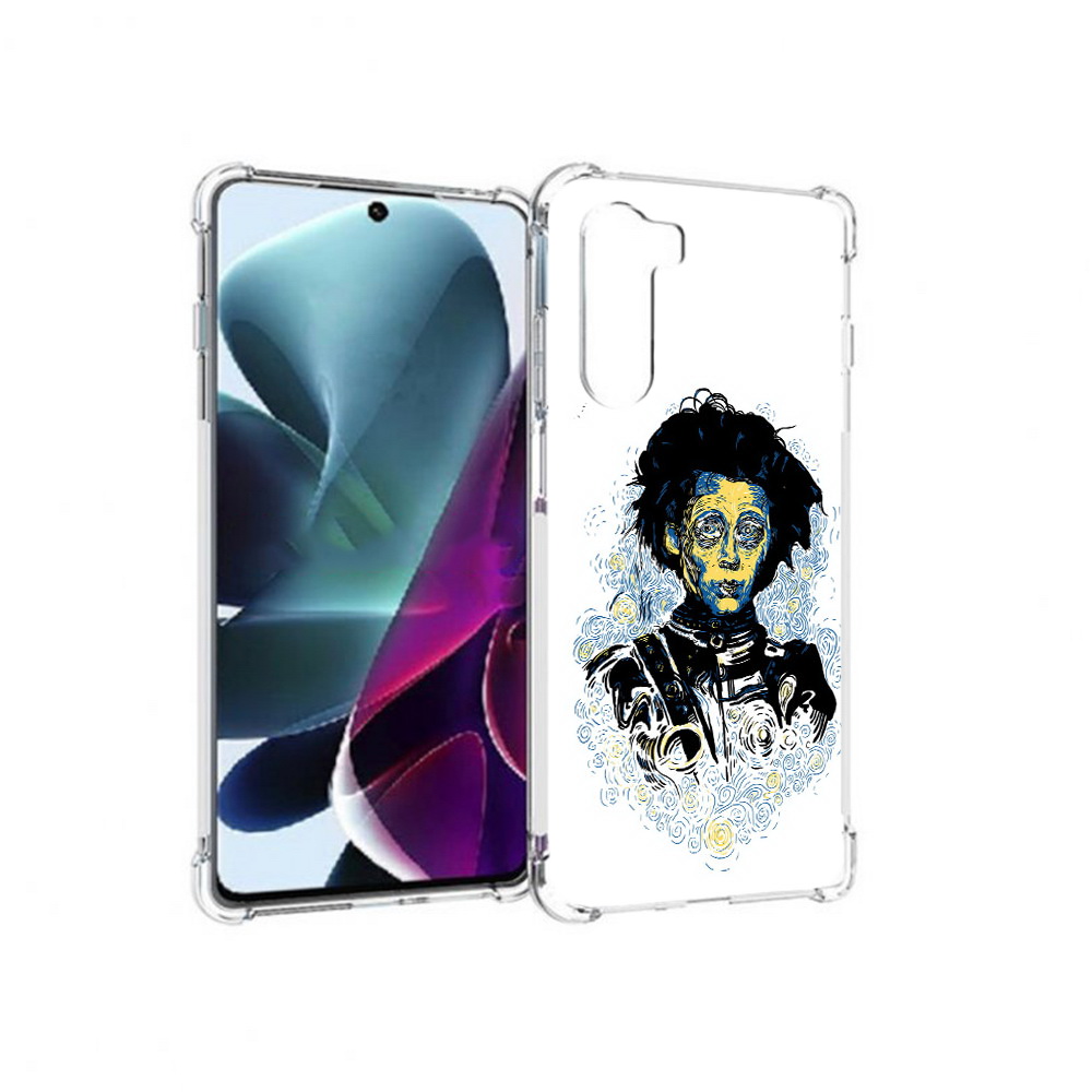 

Чехол MyPads Tocco для Motorola Moto G200 парень черно-белый абстракция (PT227076.355.535), Прозрачный, Tocco