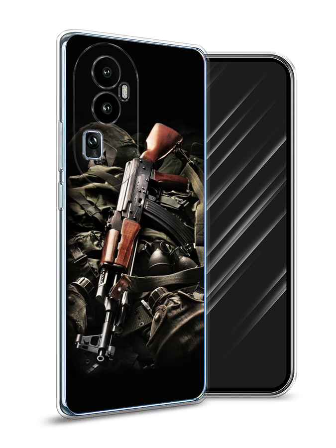 

Чехол Awog на Oppo Reno 10 "Автомат", Черный;коричневый;серый, 2514550-5