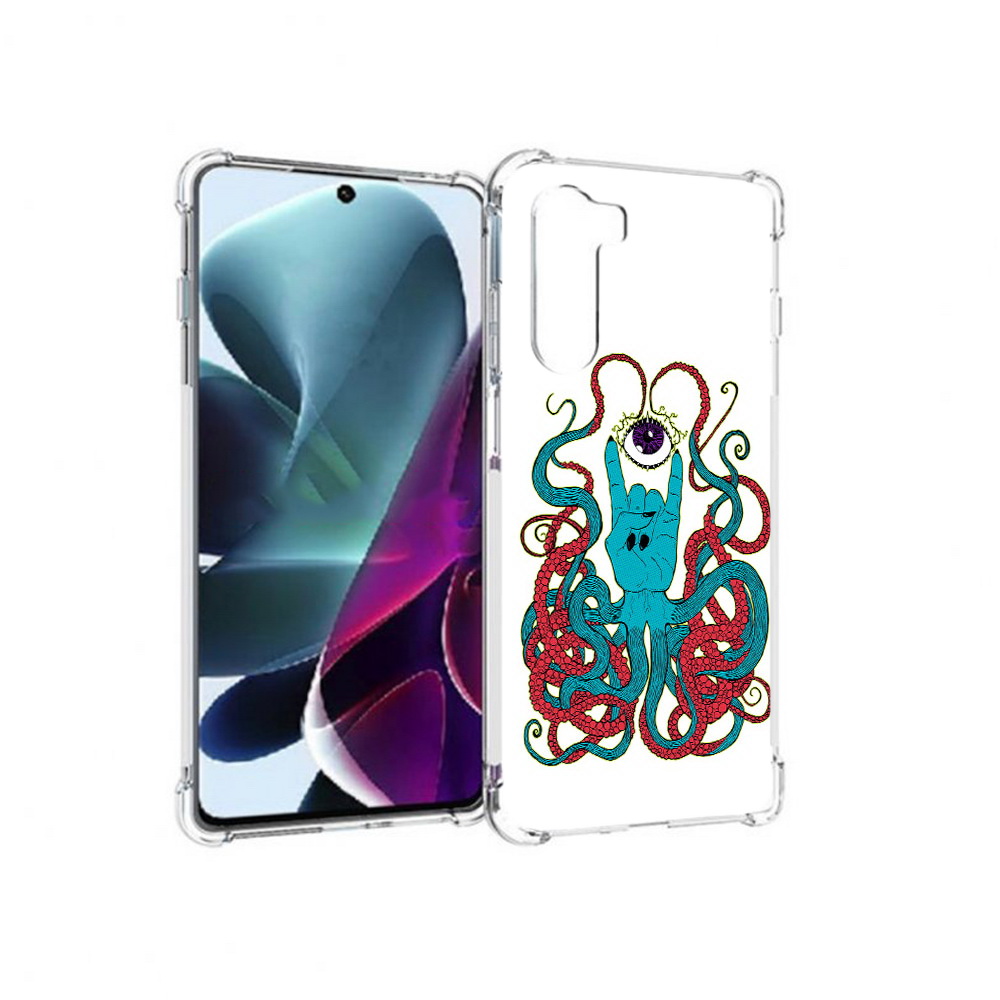 

Чехол MyPads Tocco для Motorola Moto G200 осьминог-рука абстракция (PT227076.355.530), Прозрачный, Tocco