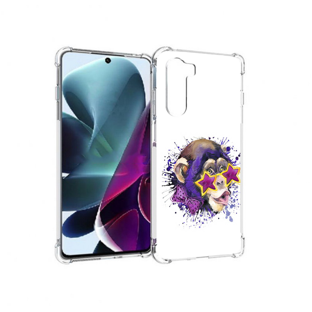 

Чехол MyPads Tocco для Motorola Moto G200 обезьяна в очках (PT227076.355.524), Прозрачный, Tocco