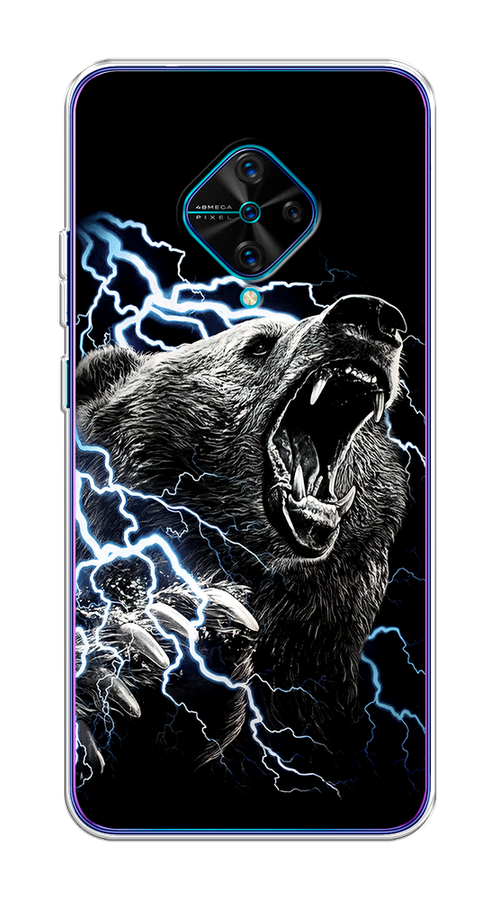 

Чехол на Vivo V17/Y9s "Гроза и медведь", Черный;серый;серебристый, 261550-1