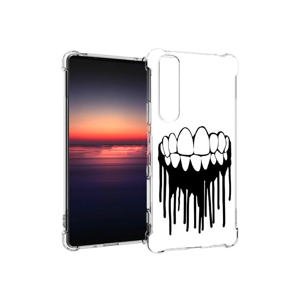 

Чехол MyPads Tocco для Sony Xperia 1 III зубы (PT162368.229.372), Прозрачный, Tocco
