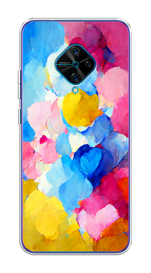 

Чехол на Vivo V17/Y9s "Яркие пятна", Синий;голубой;желтый;розовый, 261550-1