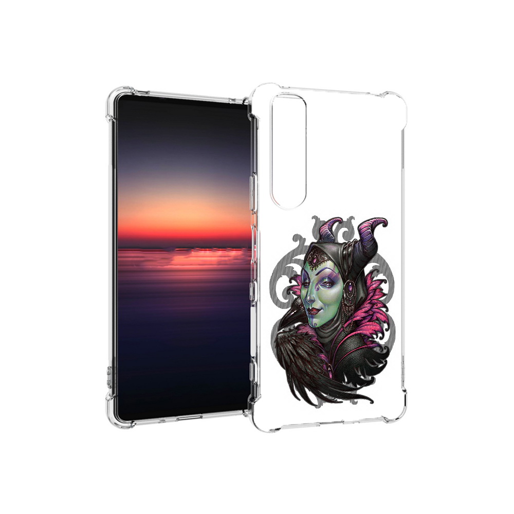 

Чехол MyPads Tocco для Sony Xperia 1 III зеленая девушка с вороном (PT162368.229.357), Прозрачный, Tocco