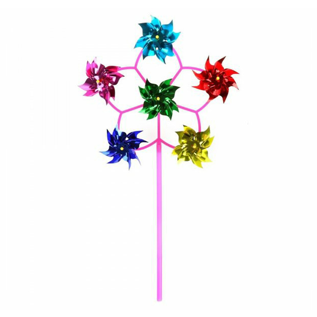 Вертушка Наша Игрушка Цветик с листочками 6 в 1 54 см в ассортименте (цвет по наличию)