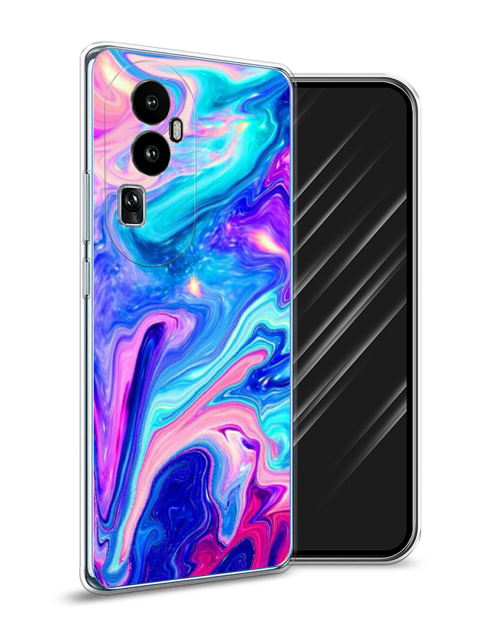 

Чехол Awog на Oppo Reno 10 "Потеки краски", Розовый, 2514550-10