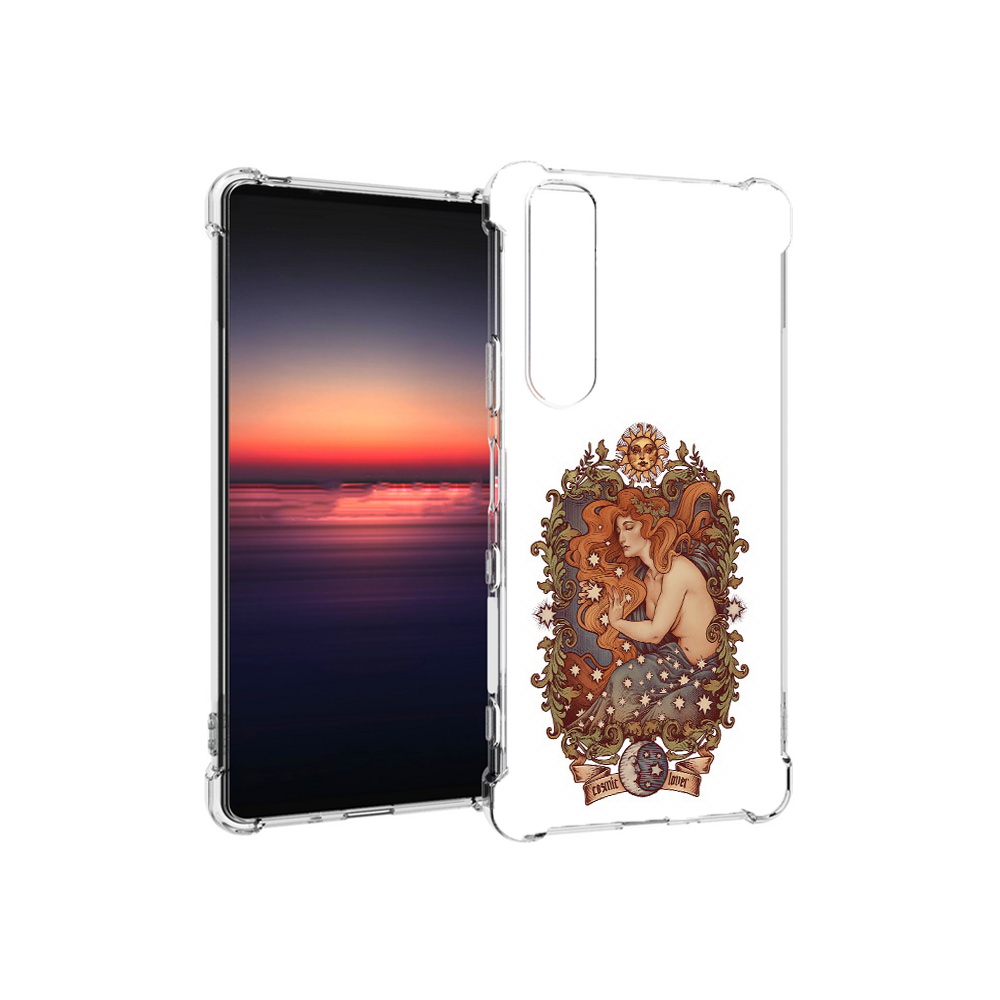 

Чехол MyPads Tocco для Sony Xperia 1 III звездная девушка абстракция (PT162368.229.351), Прозрачный, Tocco