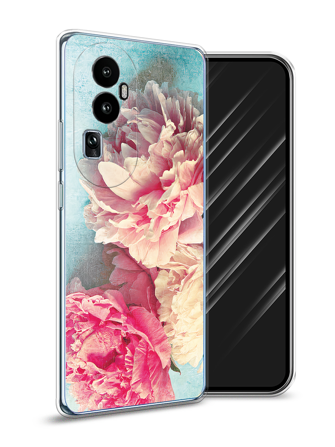 

Чехол Awog на Oppo Reno 10 "Пионы new", Бирюзовый, 2514550-8