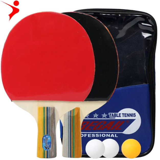 Набор для настольнного тениса REGAIL (2 ракетки + 3 мяча) синий