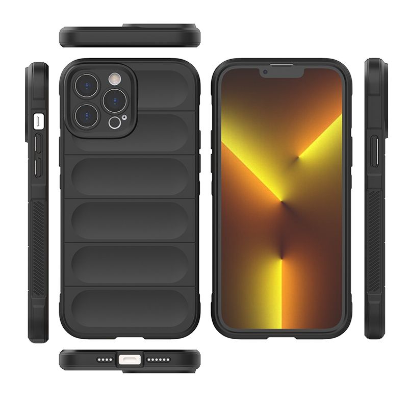 фото Чехол flexible case для iphone 13 pro черный black panther