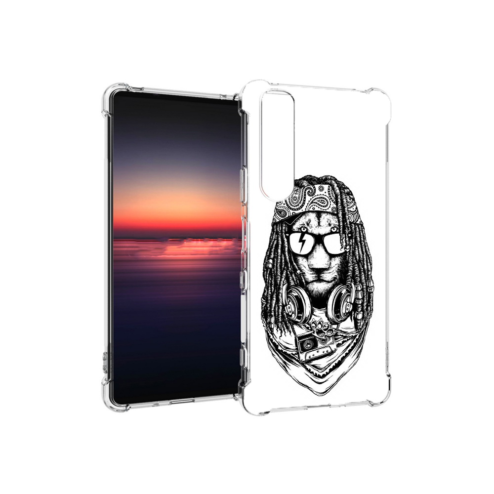 

Чехол MyPads Tocco для Sony Xperia 1 III дреды льва (PT162368.229.338), Прозрачный, Tocco