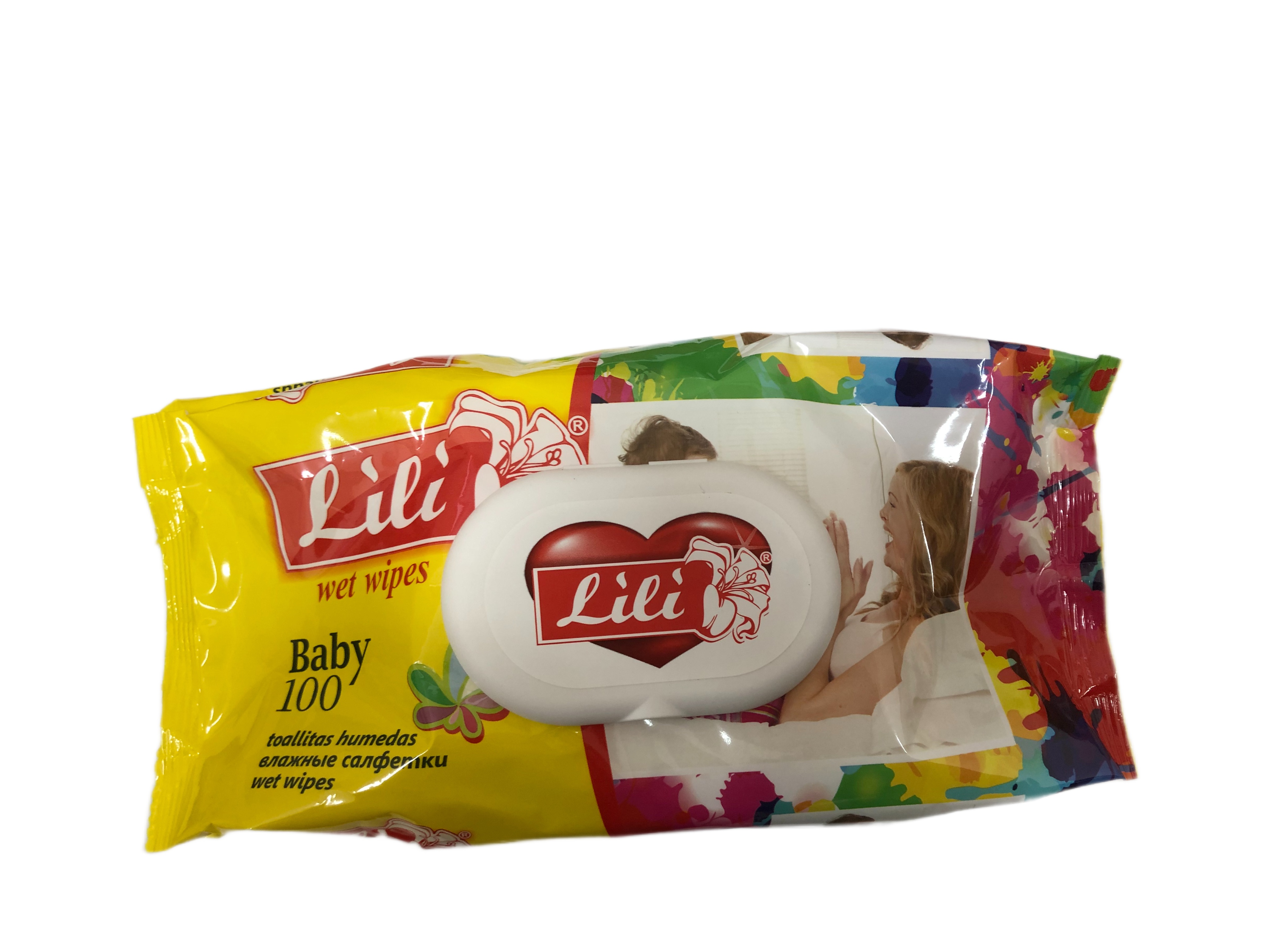 Влажные салфетки Lili для детей с экстрактом календулы 100 шт, 18 упаковок