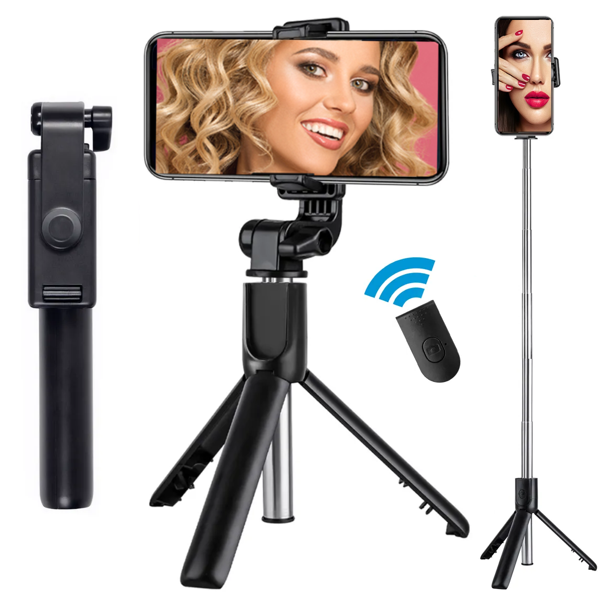 

Монопод для селфи AlisaFox Selfie Stick с функцией встроенного штатива триподом.
