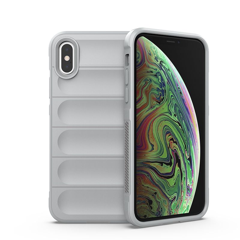 

Чехол Flexible Case для iPhone X / XS светло-серый