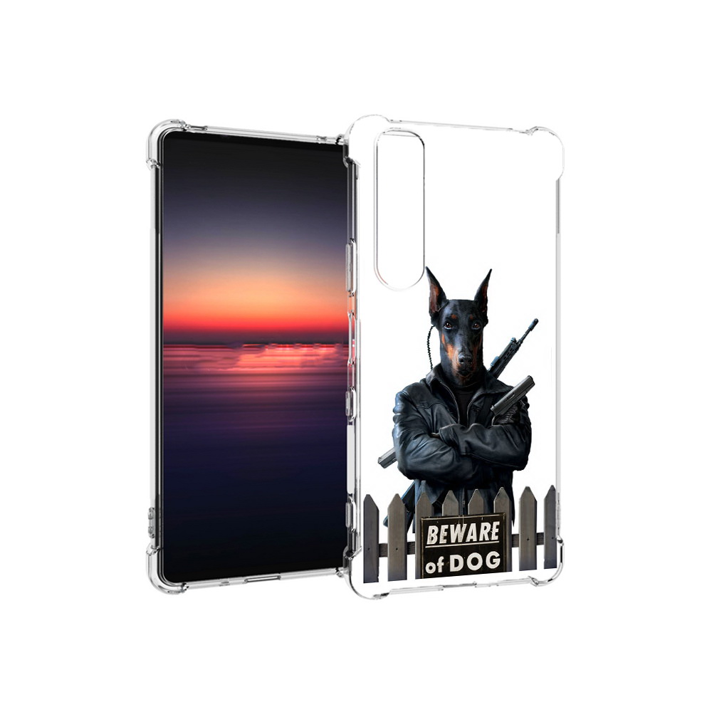 

Чехол MyPads Tocco для Sony Xperia 1 III доберман (PT162368.229.332), Прозрачный, Tocco