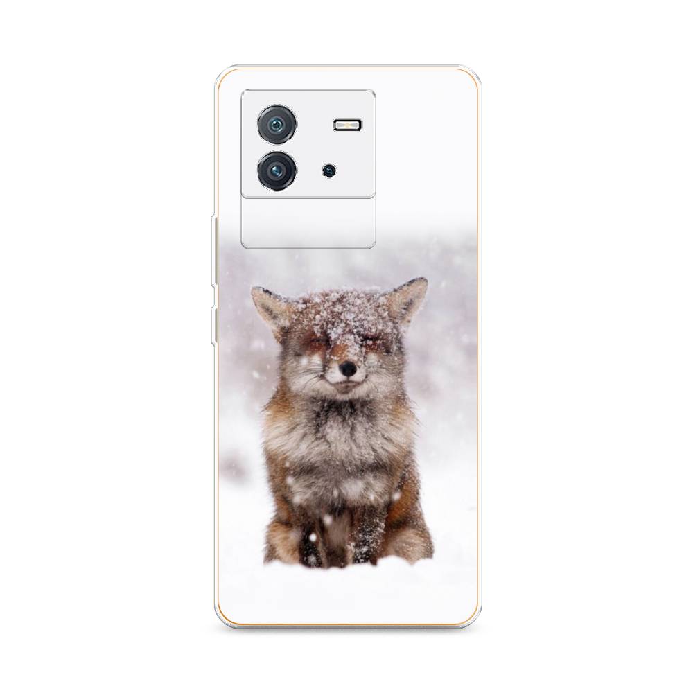 

Чехол на Vivo iQOO Neo6 "Зимняя лиса", Белый;серый;коричневый, 266850-1