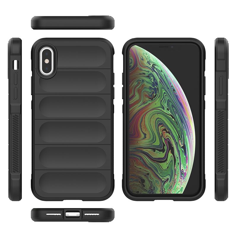 фото Чехол flexible case для iphone x , xs черный black panther