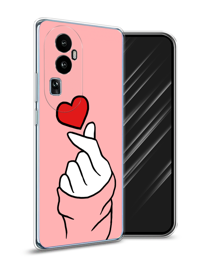 

Чехол Awog на Oppo Reno 10 "Милое сердечко", Белый;красный;черный, 2514550-7