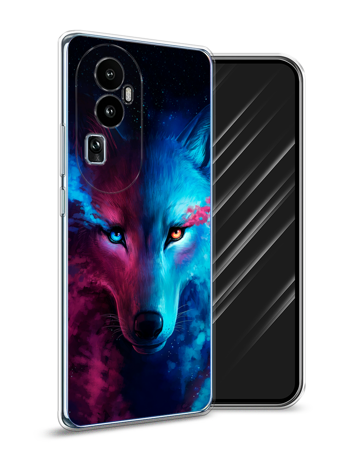 

Чехол Awog на Oppo Reno 10 "Волшебный волк", Голубой;розовый, 2514550-1