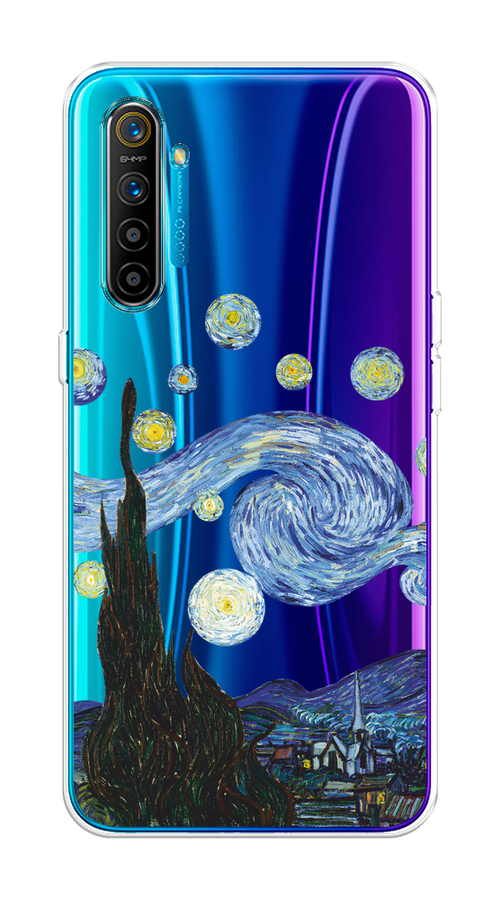 

Чехол на Realme XT "Ночь Ван Гога", Голубой;синий;черный, 251450-1