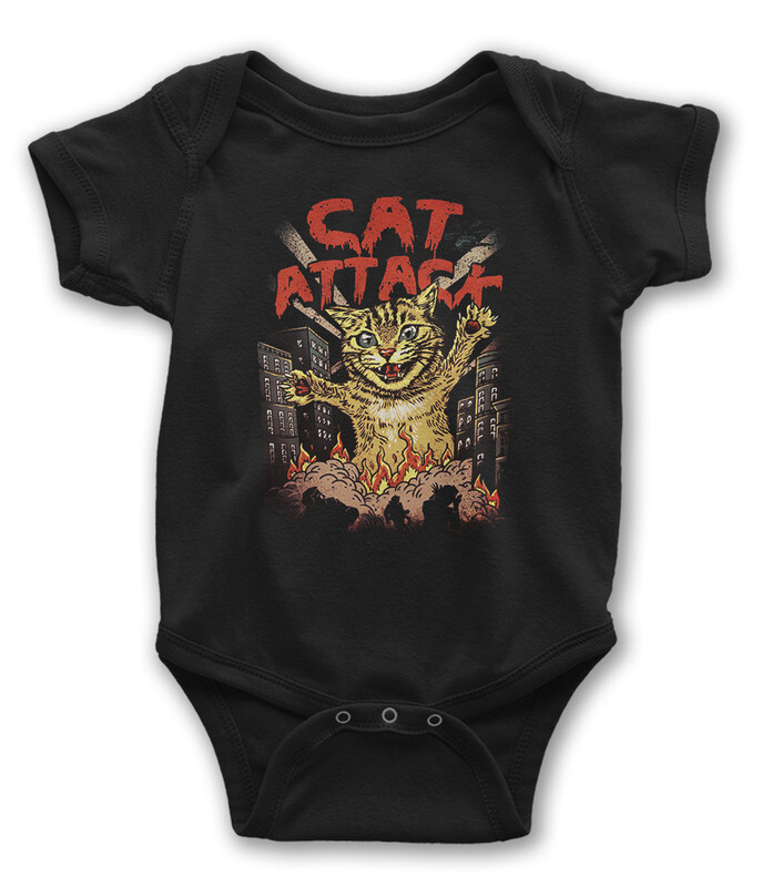 

Боди детское WILD CHILD Кошачья Атака / Котик, цв.черный р.74, Кошачья Атака / Котик