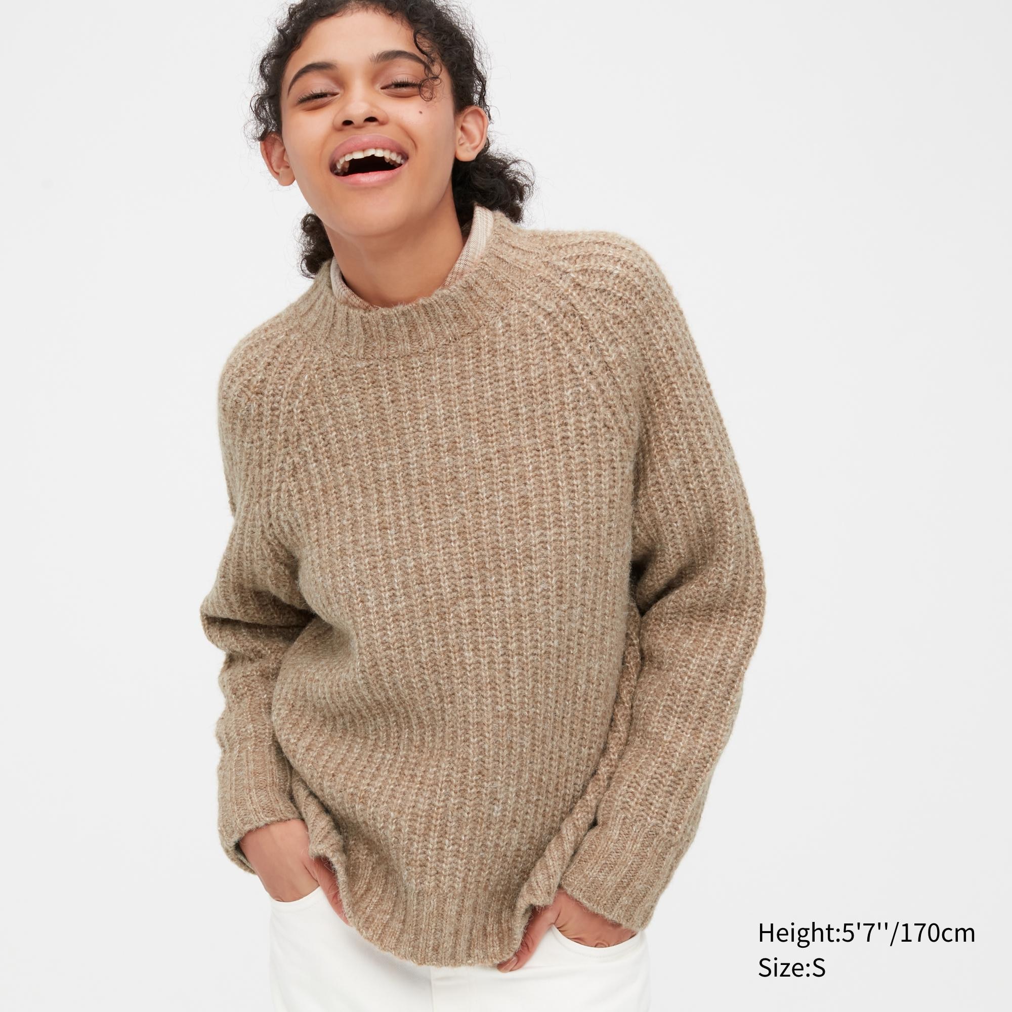 

Джемпер женский UNIQLO 452965COL32 бежевый S (доставка из-за рубежа), 452965COL32