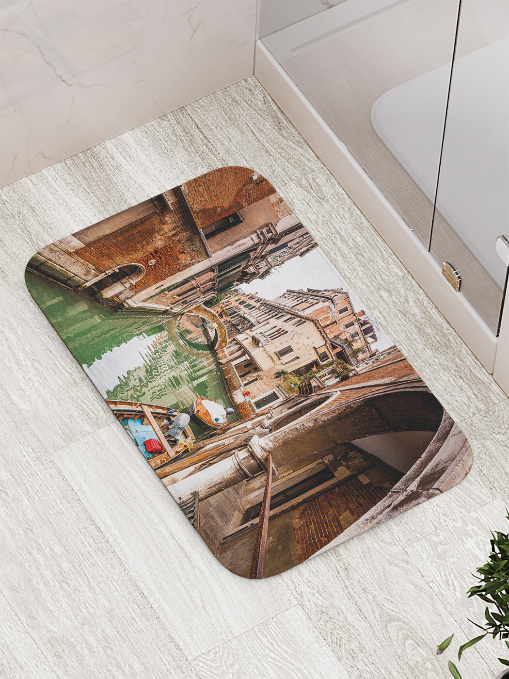

Коврик противоскользящий JoyArty "Архитектура Венеции" для ванной, сауны, бассейна,77х52см, Архитектура Венеции