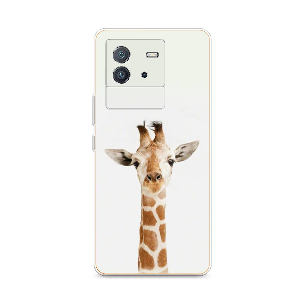 

Чехол на Vivo iQOO Neo6 "Любопытный жираф", Бежевый;коричневый, 266850-1