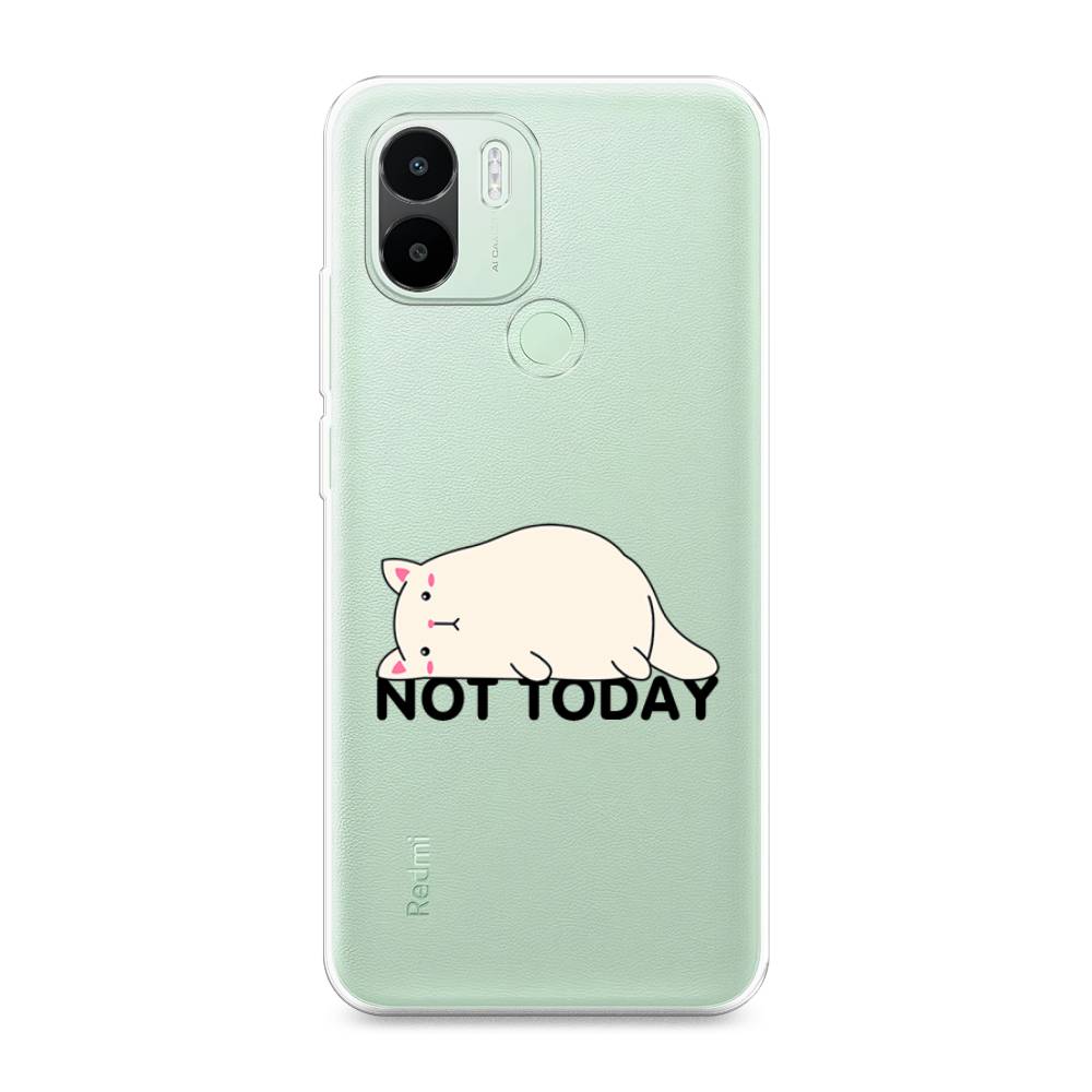 

Чехол на Redmi A1+ "Cat not today", Белый;розовый;черный, 316750-1