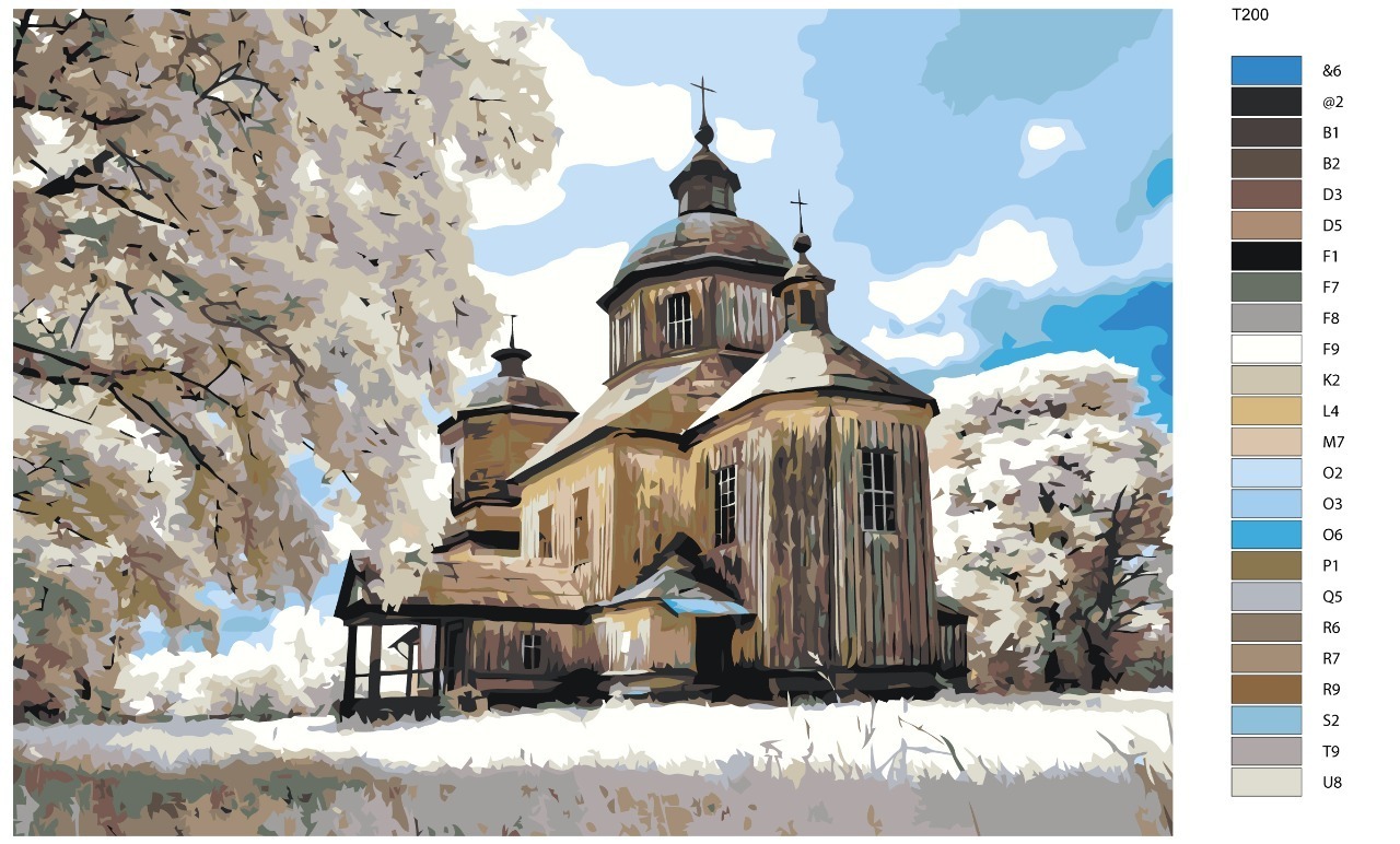 

Картина по номерам BRUSHES-PAINTS Т200, Храм
