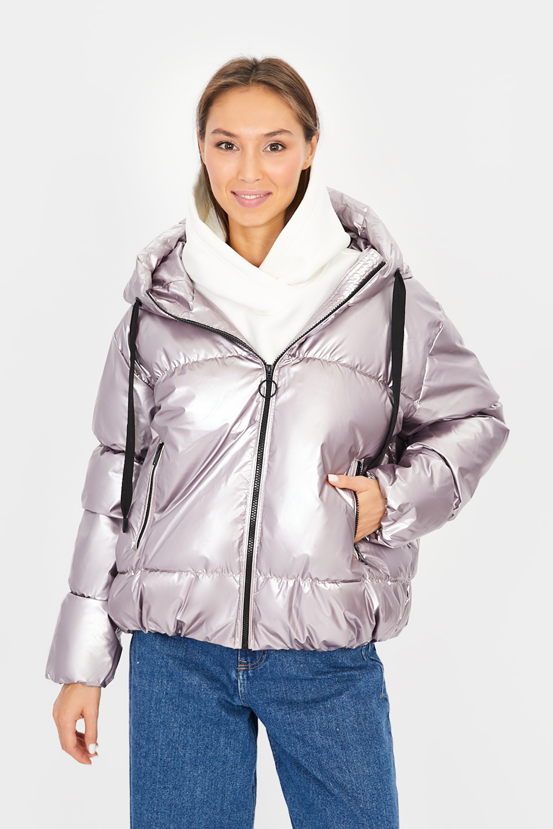 

Куртка женская Baon B041524 серебристая XXL, B041524